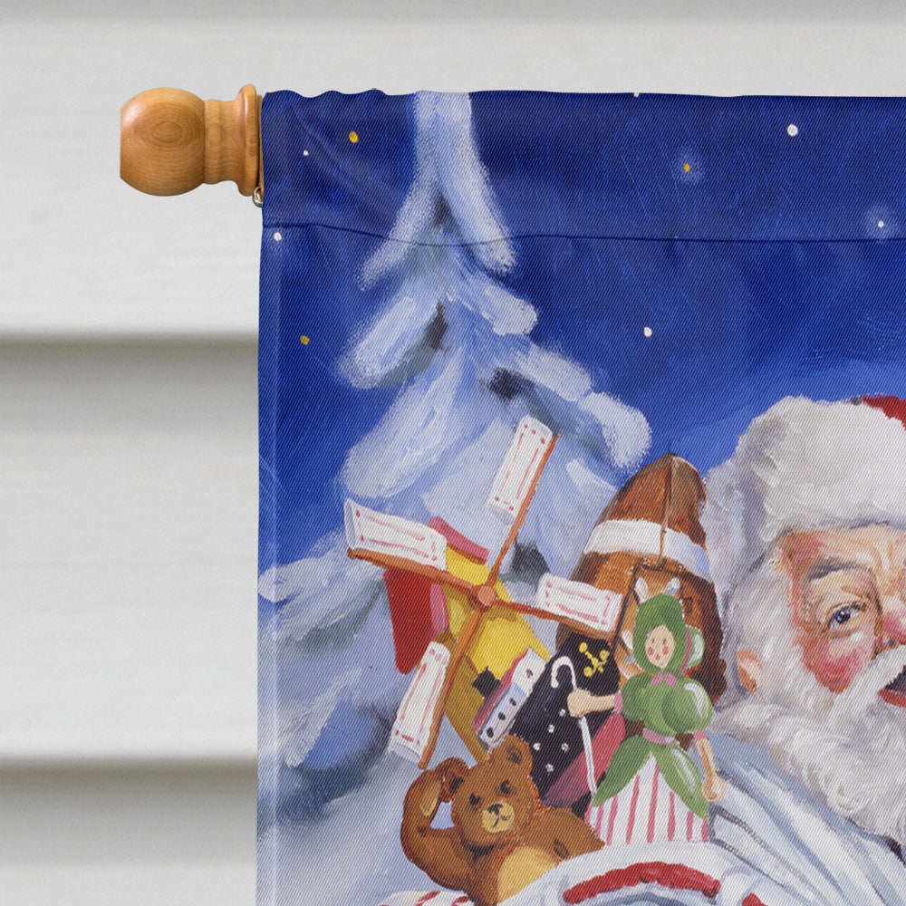 Santa Claus A Star to Guide Him House Flag 28x40 Porch Sleeve Pole Decorative Outside Yard Banner Artwork Wall Hanging, Polyester