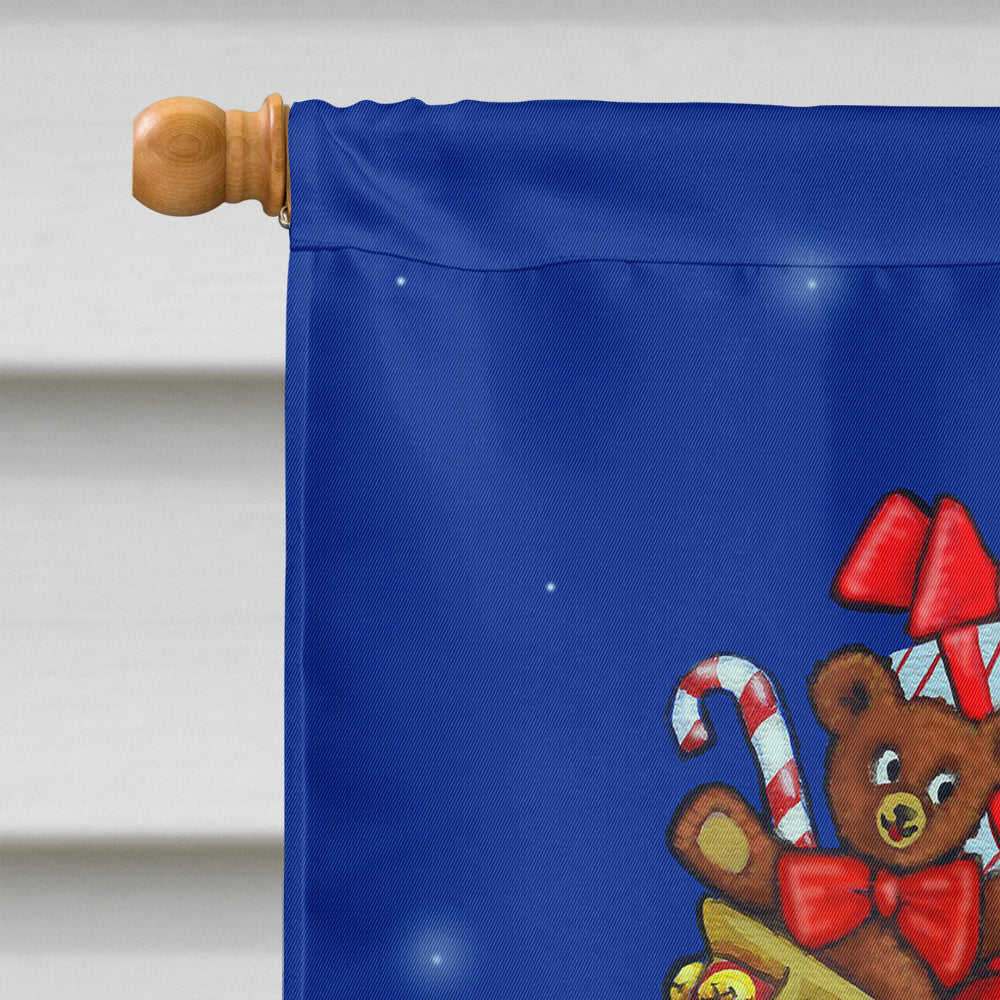Santa Claus A Visit from Santa House Flag 28x40 Porch Sleeve Pole Decorative Outside Yard Banner Artwork Wall Hanging, Polyester