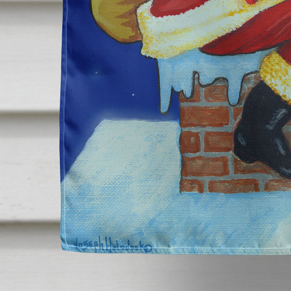 Santa Claus A Visit from Santa House Flag 28x40 Porch Sleeve Pole Decorative Outside Yard Banner Artwork Wall Hanging, Polyester