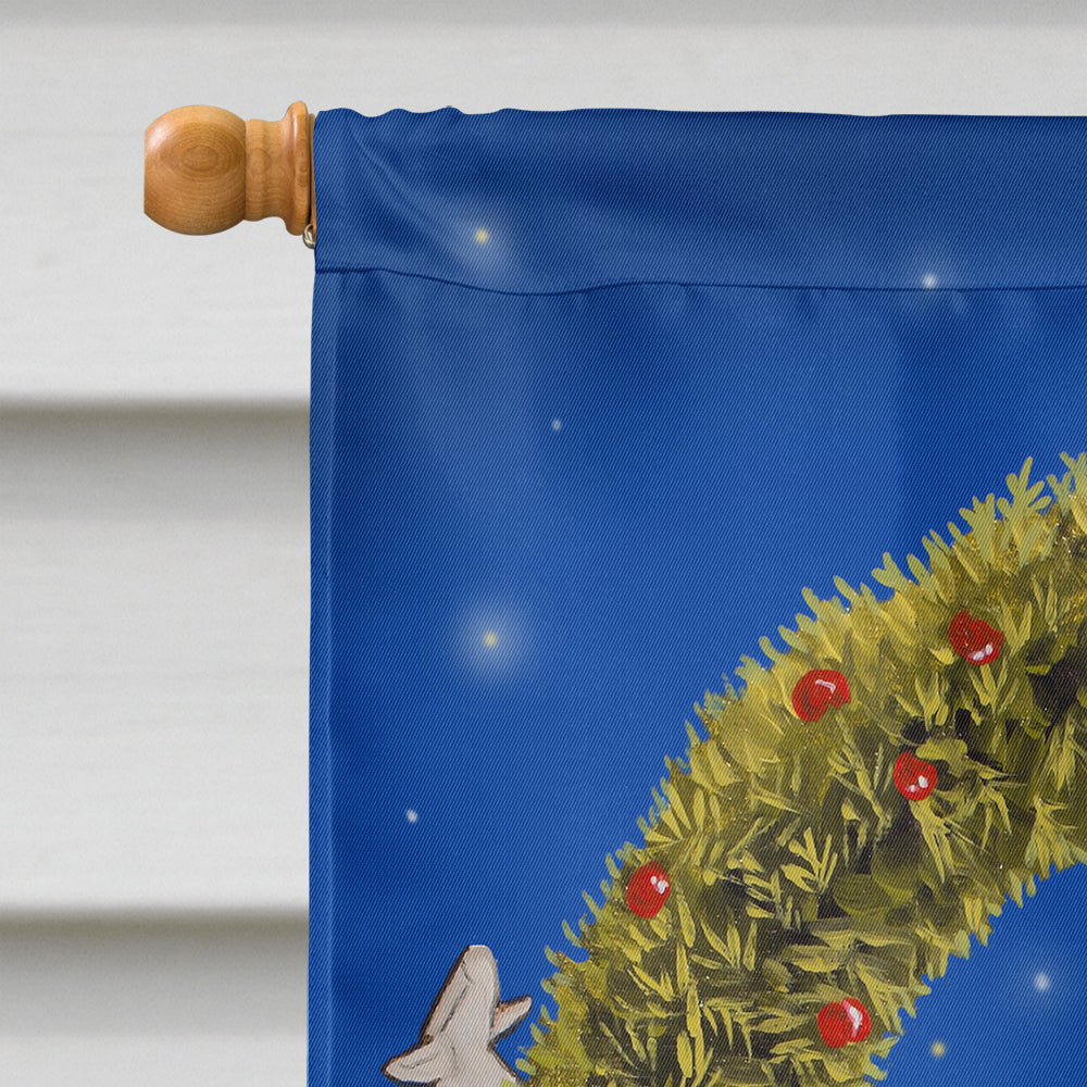 Santa Claus African Santa House Flag 28x40 Porch Sleeve Pole Decorative Outside Yard Banner Artwork Wall Hanging, Polyester