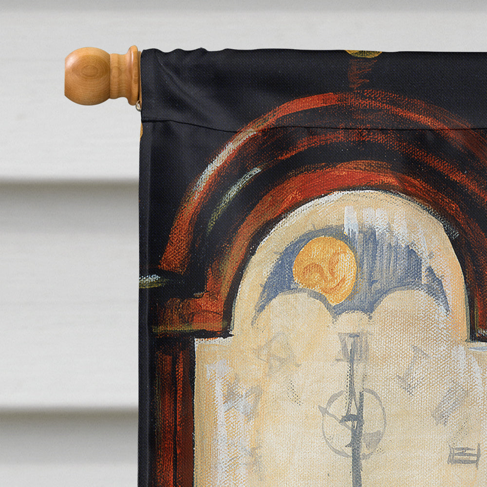 Santa Claus At the Stroke of Midnight House Flag 28x40 Porch Sleeve Pole Decorative Outside Yard Banner Artwork Wall Hanging, Polyester