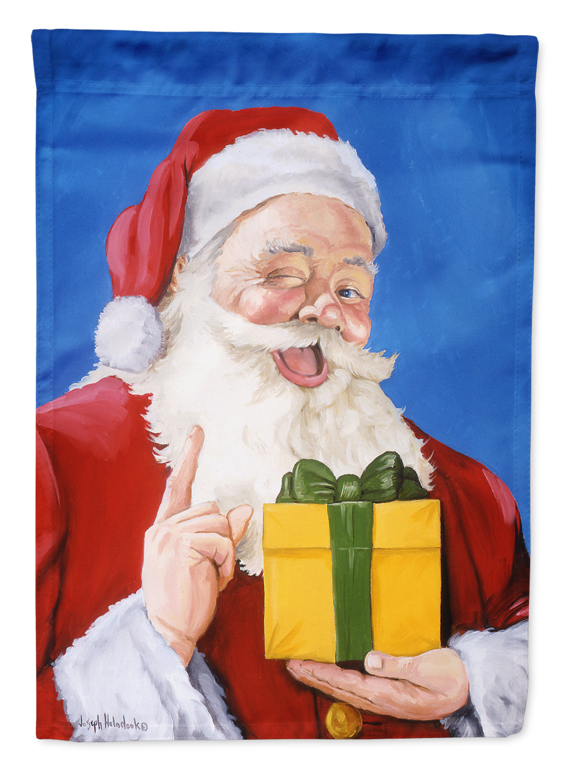 Santa Claus Just for You House Flag 28x40 Porch Sleeve Pole Decorative Outside Yard Banner Artwork Wall Hanging, Polyester