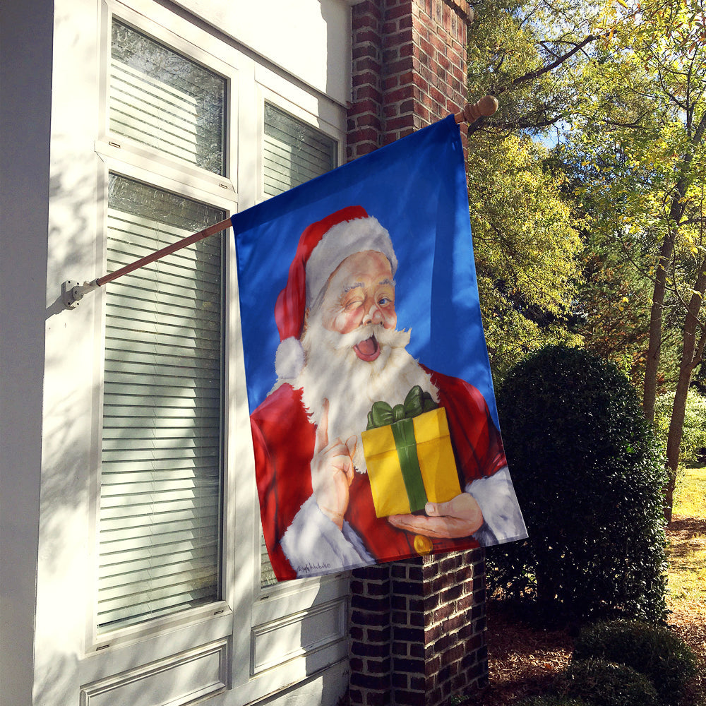 Santa Claus Just for You House Flag 28x40 Porch Sleeve Pole Decorative Outside Yard Banner Artwork Wall Hanging, Polyester