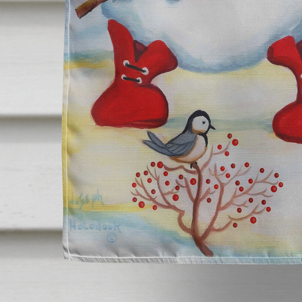 Snowman Fish'en Friends House Flag 28x40 Porch Sleeve Pole Decorative Outside Yard Banner Artwork Wall Hanging, Polyester