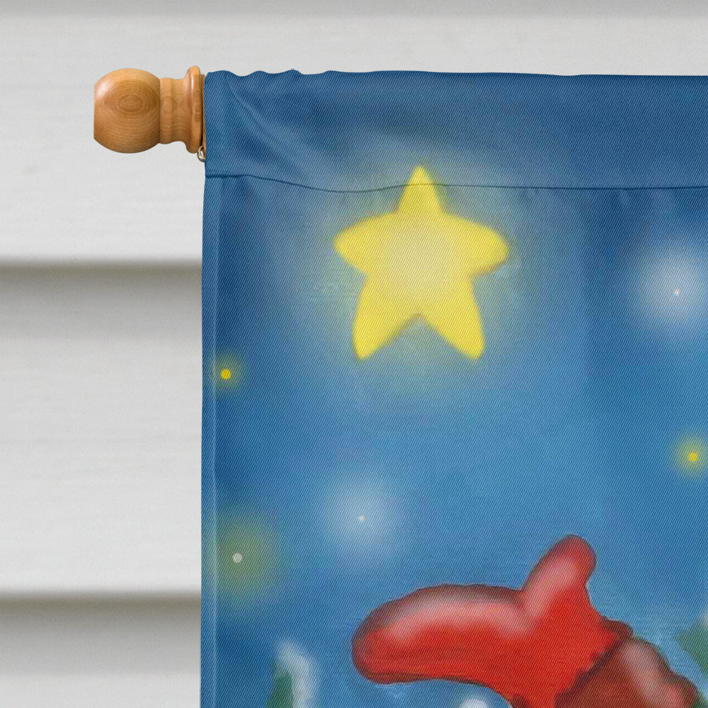 Snowman First Star I See Tonight House Flag 28x40 Porch Sleeve Pole Decorative Outside Yard Banner Artwork Wall Hanging, Polyester