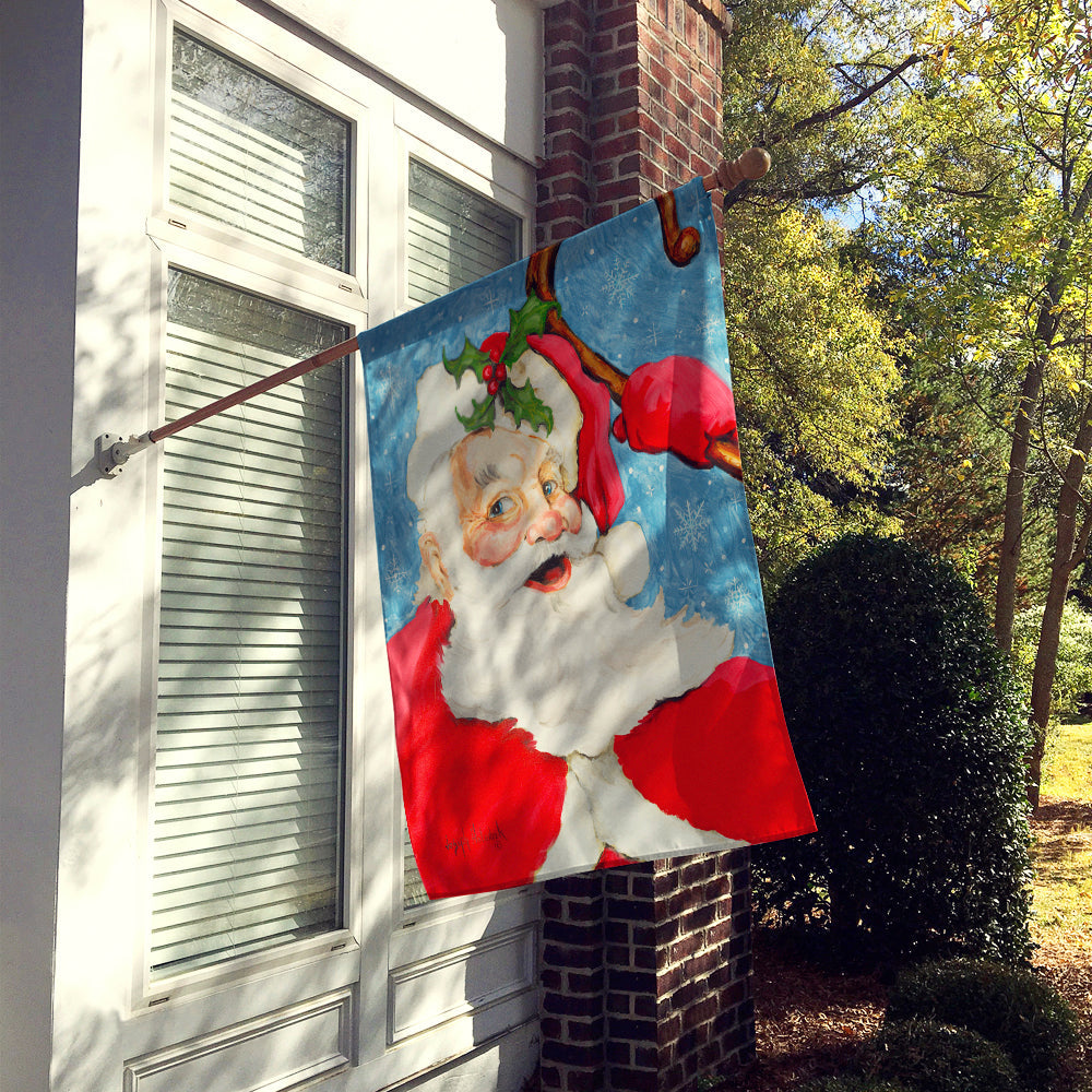 Santa Claus Old Father Christmas House Flag 28x40 Porch Sleeve Pole Decorative Outside Yard Banner Artwork Wall Hanging, Polyester