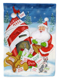Santa Claus Mail Call House Flag 28x40 Porch Sleeve Pole Decorative Outside Yard Banner Artwork Wall Hanging, Polyester