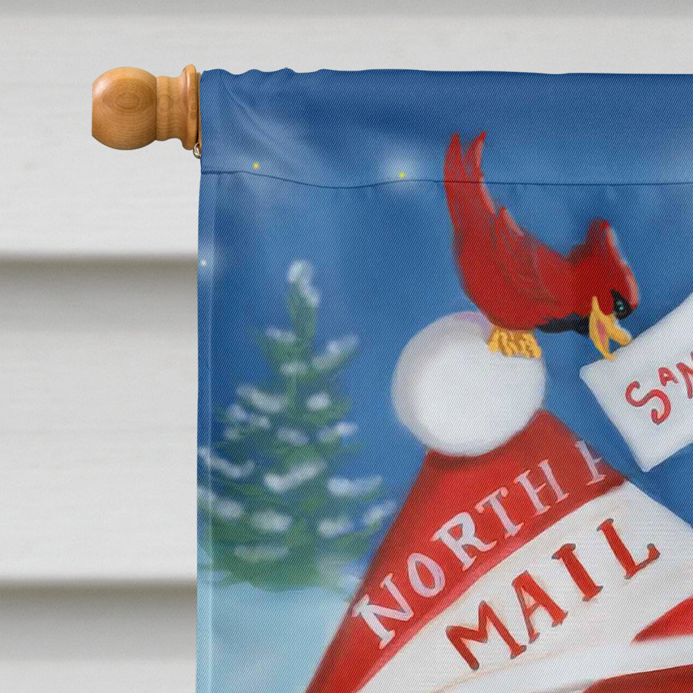 Santa Claus Mail Call House Flag 28x40 Porch Sleeve Pole Decorative Outside Yard Banner Artwork Wall Hanging, Polyester