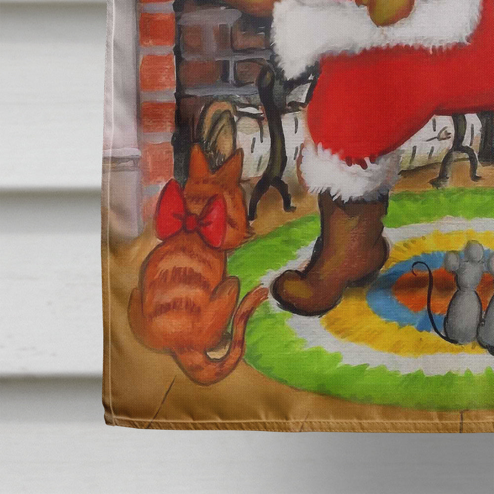 Santa Claus Let Me Check My List House Flag 28x40 Porch Sleeve Pole Decorative Outside Yard Banner Artwork Wall Hanging, Polyester