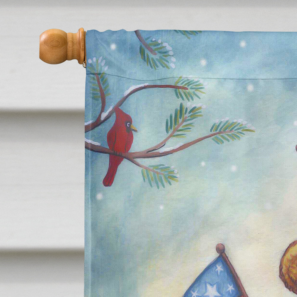 Snowman Just Keep Smilin' USA House Flag 28x40 Porch Sleeve Pole Decorative Outside Yard Banner Artwork Wall Hanging, Polyester