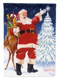 Santa Claus Star Bright House Flag 28x40 Porch Sleeve Pole Decorative Outside Yard Banner Artwork Wall Hanging, Polyester