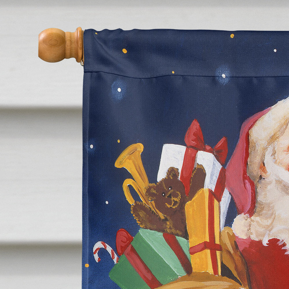 Santa Claus Star Bright House Flag 28x40 Porch Sleeve Pole Decorative Outside Yard Banner Artwork Wall Hanging, Polyester