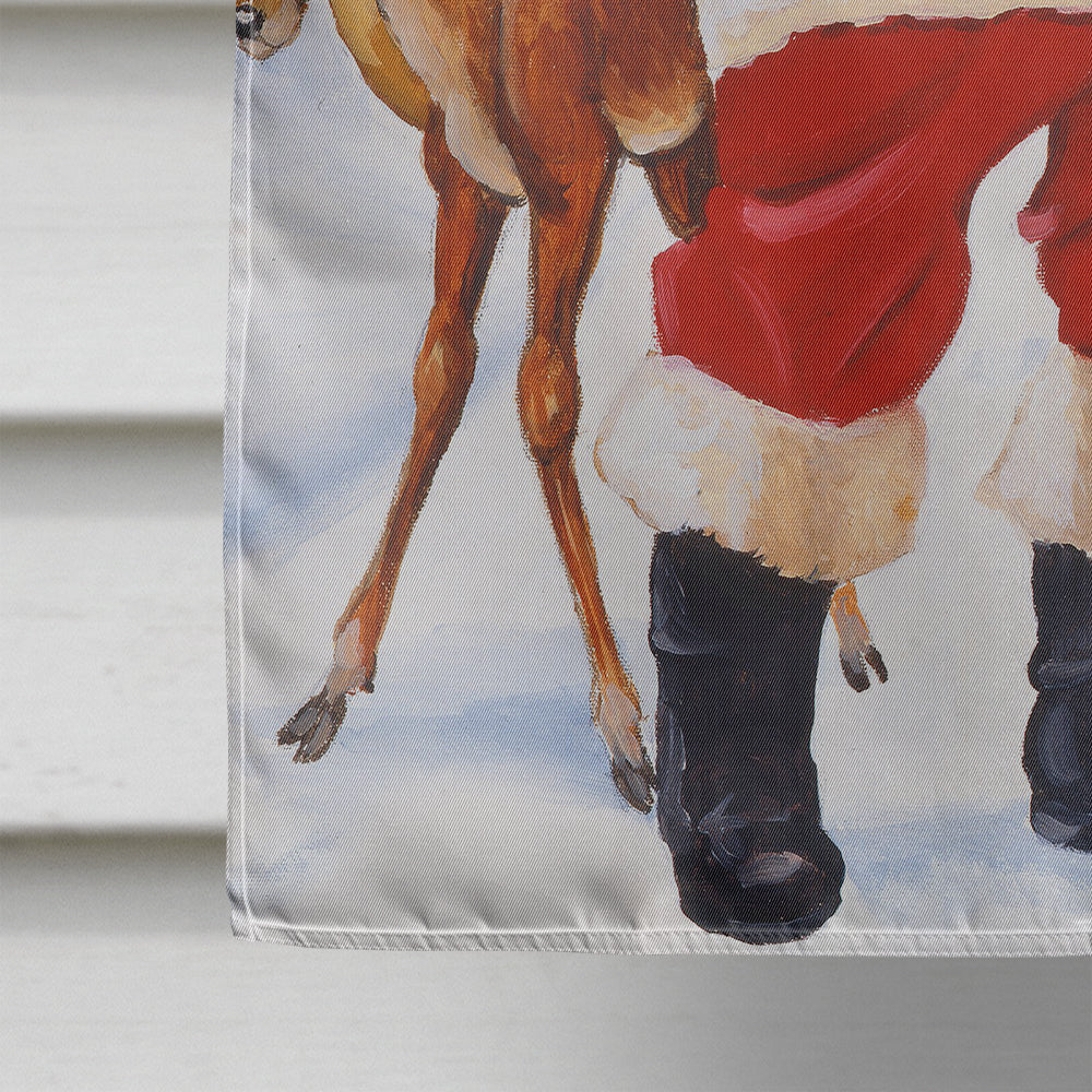 Santa Claus Star Bright House Flag 28x40 Porch Sleeve Pole Decorative Outside Yard Banner Artwork Wall Hanging, Polyester