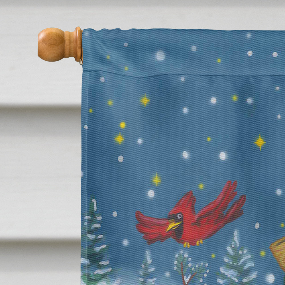 Snowman Snow Shooin House Flag 28x40 Porch Sleeve Pole Decorative Outside Yard Banner Artwork Wall Hanging, Polyester