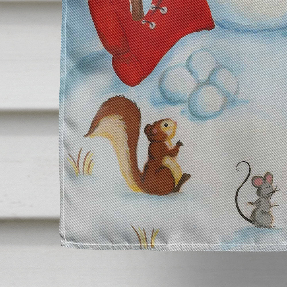 Snowman Snow Maker House Flag 28x40 Porch Sleeve Pole Decorative Outside Yard Banner Artwork Wall Hanging, Polyester