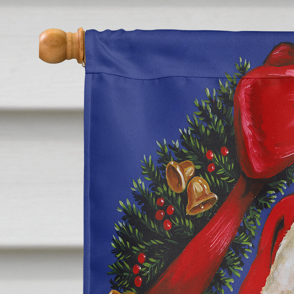 Santa Claus Season's Greetings House Flag 28x40 Porch Sleeve Pole Decorative Outside Yard Banner Artwork Wall Hanging, Polyester
