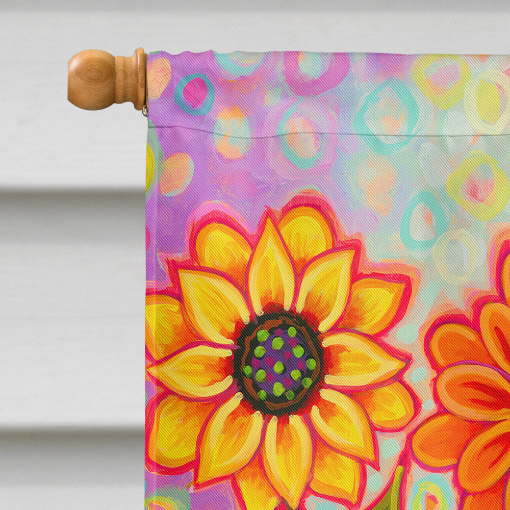 Fall Harvest House Flag 28x40 Porch Sleeve Pole Decorative Outside Yard Banner Artwork Wall Hanging, Polyester