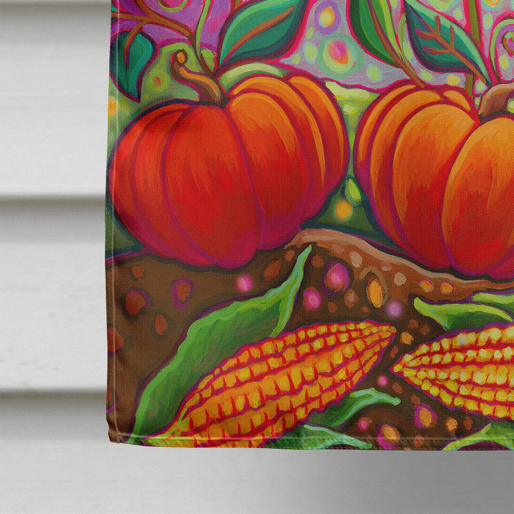 Fall Harvest House Flag 28x40 Porch Sleeve Pole Decorative Outside Yard Banner Artwork Wall Hanging, Polyester