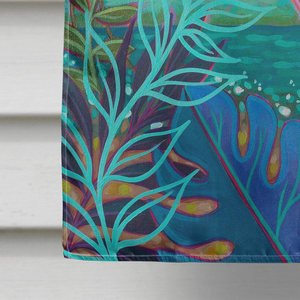 Flamingo Beach House Flag 28x40 Porch Sleeve Pole Decorative Outside Yard Banner Artwork Wall Hanging, Polyester