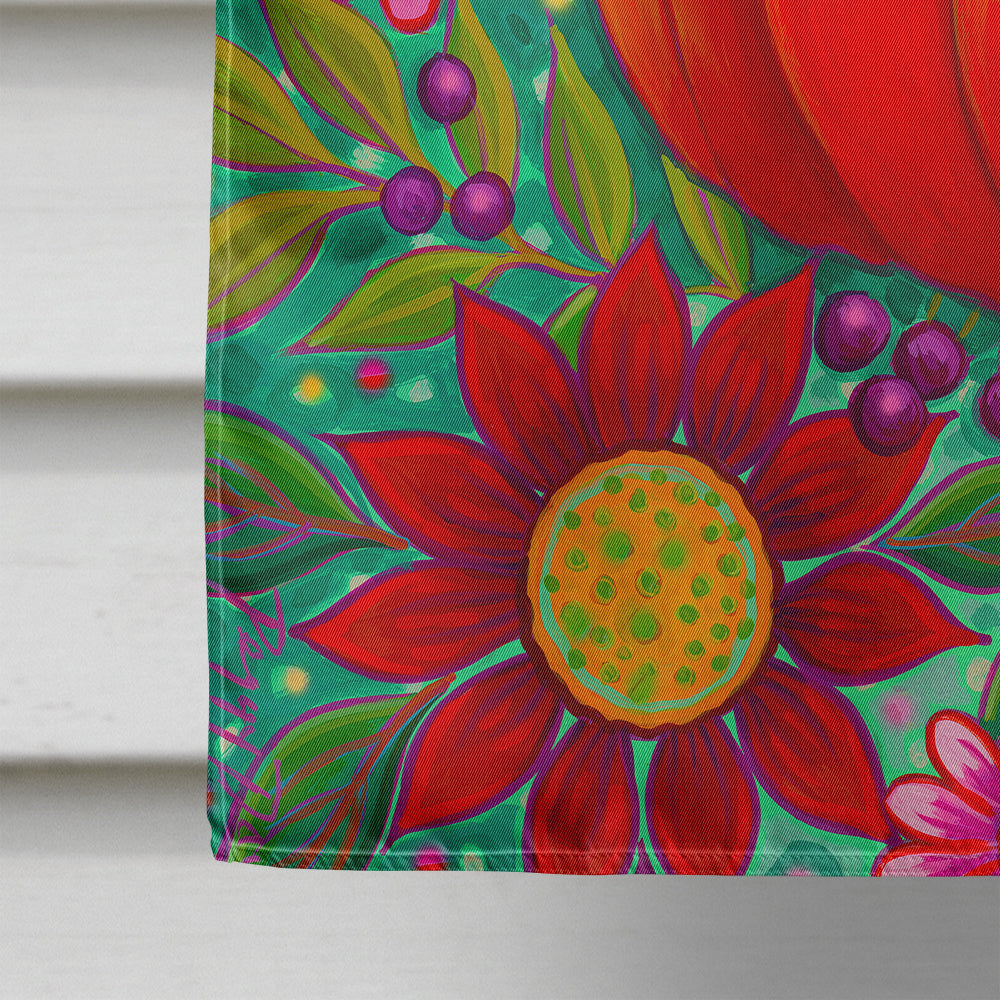 Golden Floral Harvest Fall House Flag 28x40 Porch Sleeve Pole Decorative Outside Yard Banner Artwork Wall Hanging, Polyester