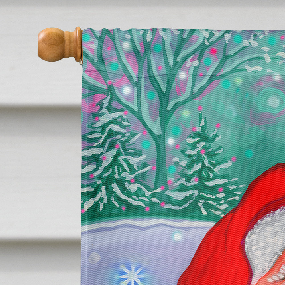 Santa Claus Ho Ho Ho House Flag 28x40 Porch Sleeve Pole Decorative Outside Yard Banner Artwork Wall Hanging, Polyester