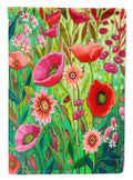 Pink Passion Flowers House Flag 28x40 Porch Sleeve Pole Decorative Outside Yard Banner Artwork Wall Hanging, Polyester