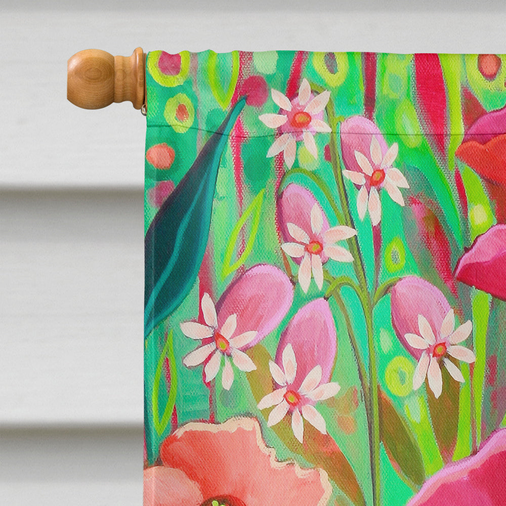 Pink Passion Flowers House Flag 28x40 Porch Sleeve Pole Decorative Outside Yard Banner Artwork Wall Hanging, Polyester