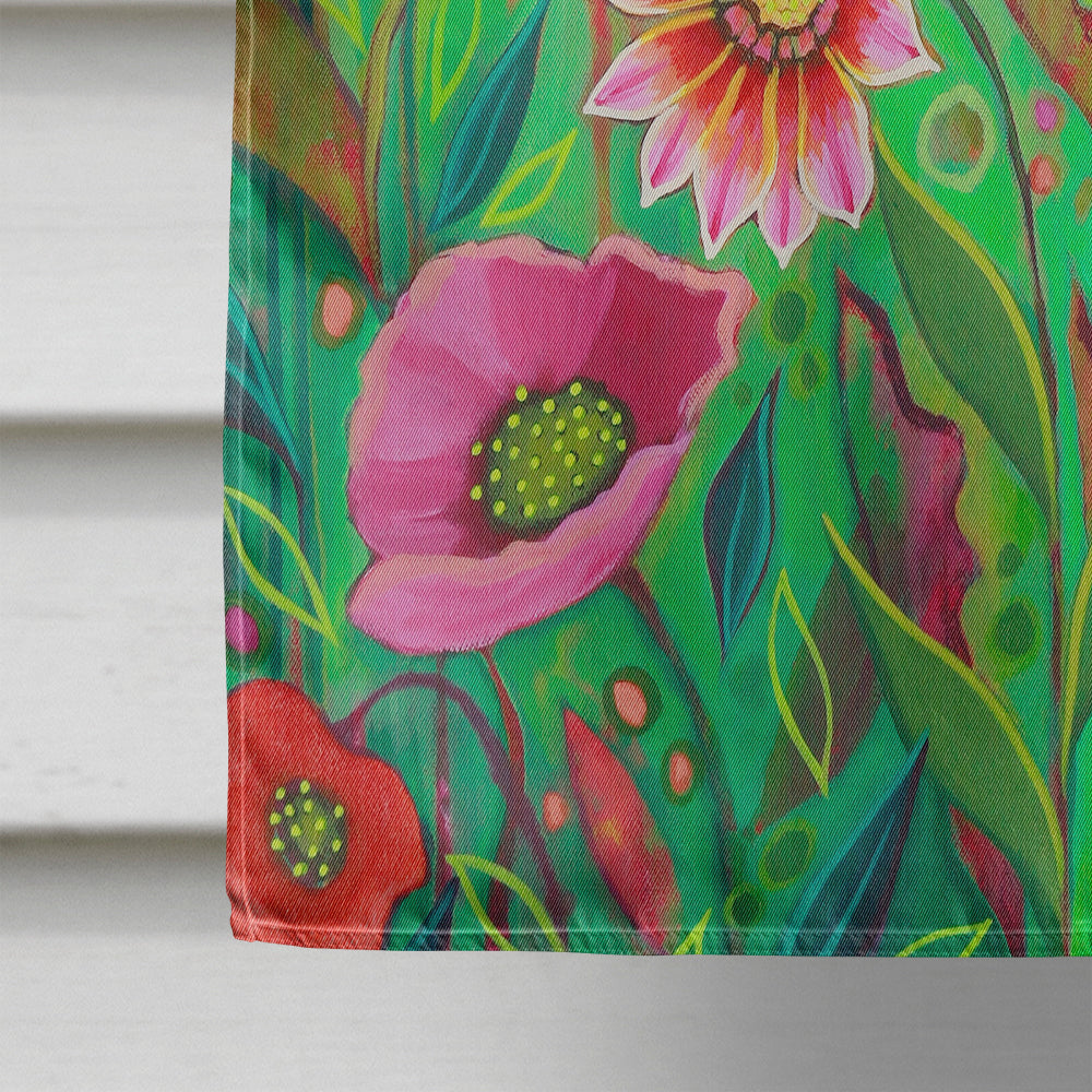 Pink Passion Flowers House Flag 28x40 Porch Sleeve Pole Decorative Outside Yard Banner Artwork Wall Hanging, Polyester
