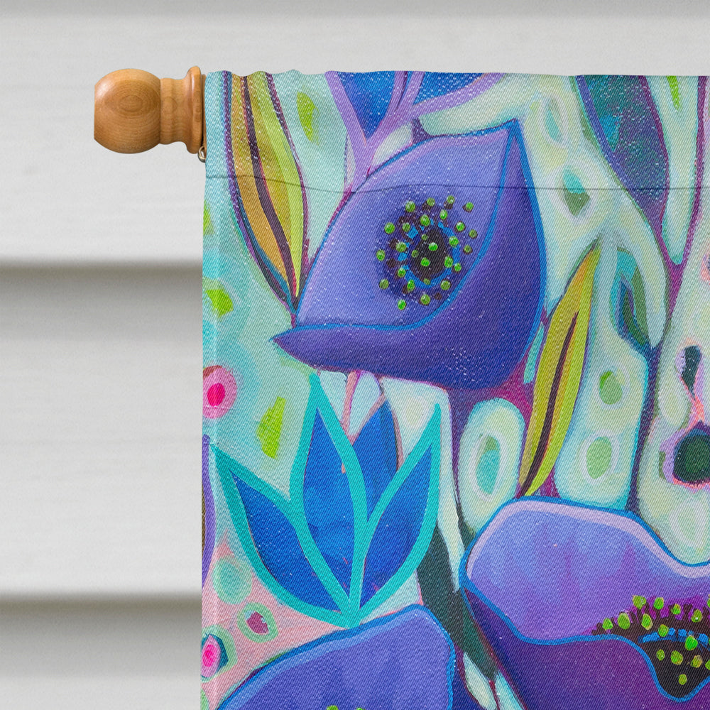 Purple Blossoms II Flowers House Flag 28x40 Porch Sleeve Pole Decorative Outside Yard Banner Artwork Wall Hanging, Polyester