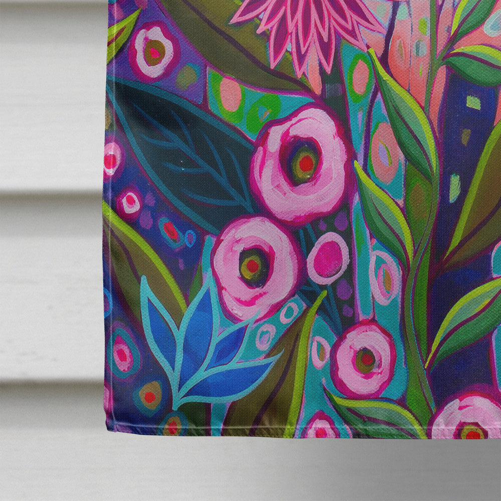 Purple Blossoms II Flowers House Flag 28x40 Porch Sleeve Pole Decorative Outside Yard Banner Artwork Wall Hanging, Polyester