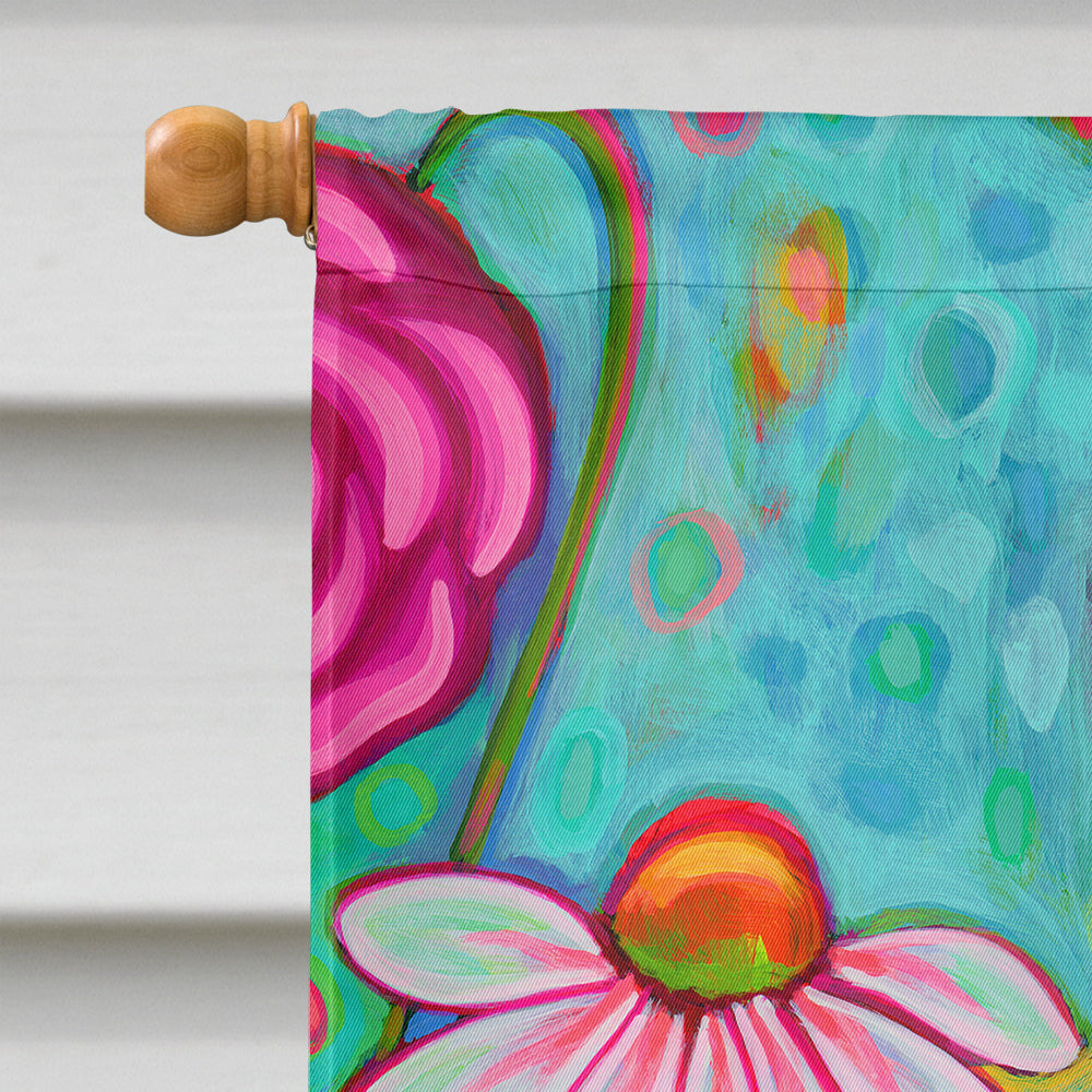 Bright Spring Flowers House Flag 28x40 Porch Sleeve Pole Decorative Outside Yard Banner Artwork Wall Hanging, Polyester