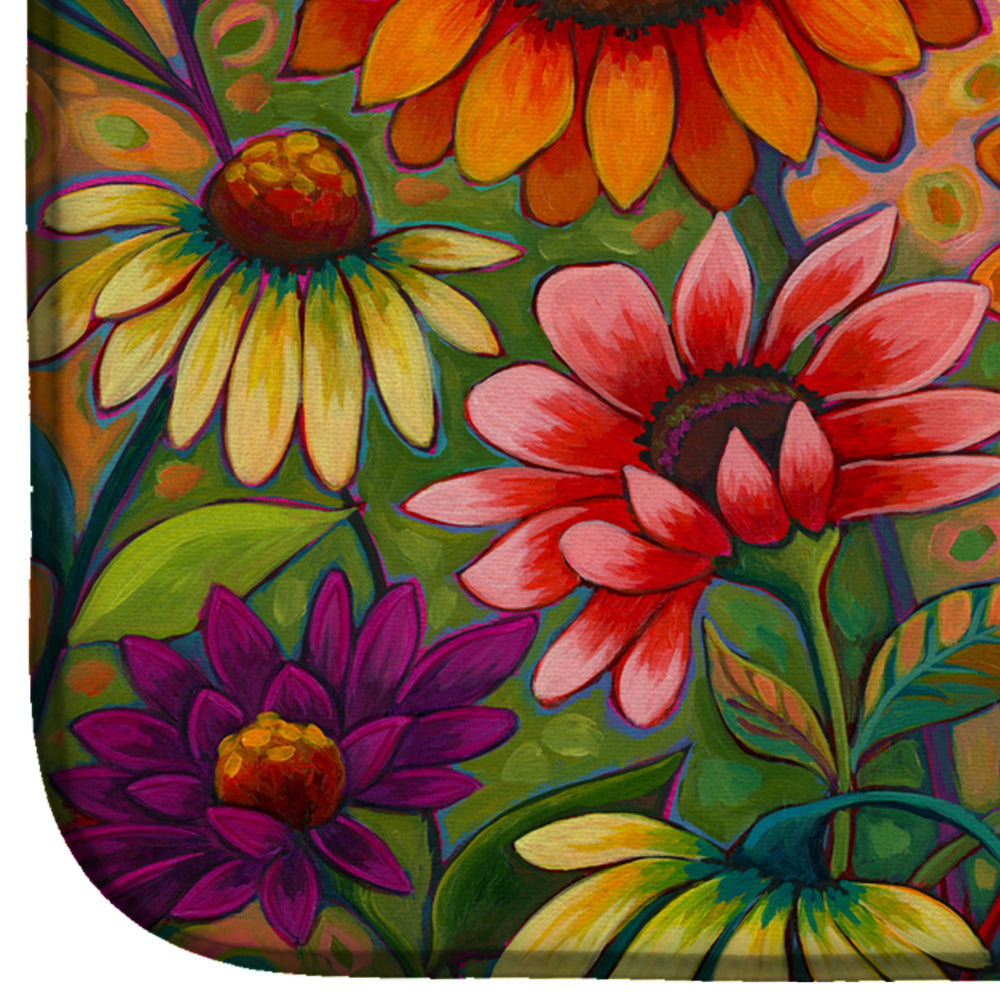 Fall Sunflower Surprise Dish Drying Mat Absorbent Dish Drying Mat Pad for Kitchen Counter Dish Drainer Mat for Countertop, 14 x 21", Multicolor