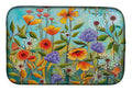 Fresh Air Flowers Dish Drying Mat Absorbent Dish Drying Mat Pad for Kitchen Counter Dish Drainer Mat for Countertop, 14 x 21", Multicolor