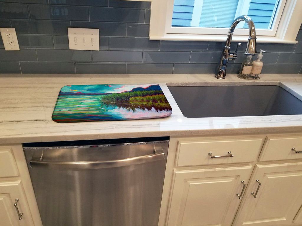 Moved upon the Water Dish Drying Mat Absorbent Dish Drying Mat Pad for Kitchen Counter Dish Drainer Mat for Countertop, 14 x 21", Multicolor