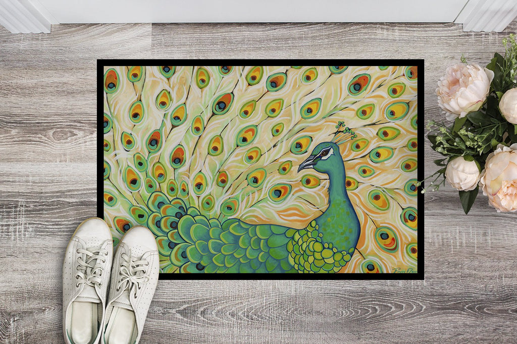 Pretty Pretty Peacock Doormat Indoor Outdoor 24H X 36W Front Door Mat Rugs for Entryway, Non Slip Washable Low Pile,