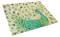 Pretty Pretty Peacock Cutting Board Tempered Glass Kitchen Cutting Surface, Heat Resistant Chopping, Non-Slip Feet, Food Prep & Serving