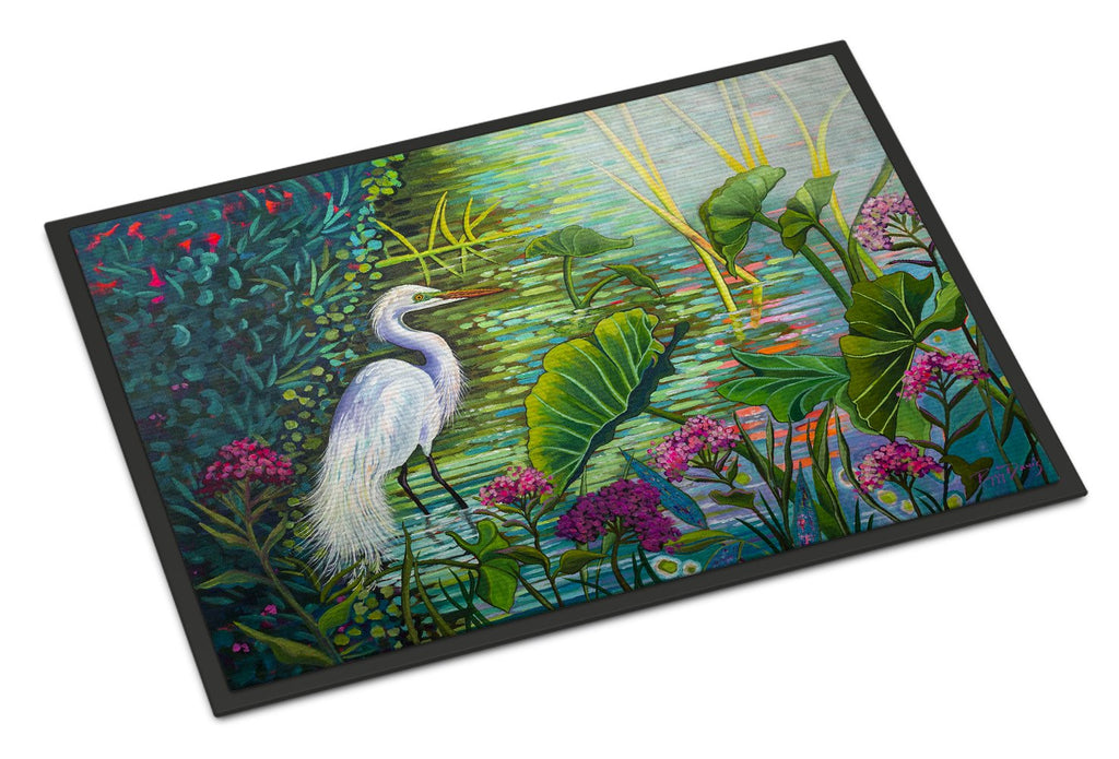 Testing the Waters Heron Doormat Indoor Outdoor 24H X 36W Front Door Mat Rugs for Entryway, Non Slip Washable Low Pile,