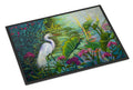 Testing the Waters Heron Doormat Indoor Outdoor 24H X 36W Front Door Mat Rugs for Entryway, Non Slip Washable Low Pile,
