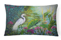 Testing the Waters Heron Decorative Throw Pillow 12x16 Indoor Outdoor Accent Cushion, Fabric Cover with Insert for Sofa, Bed, Porch & Living Room