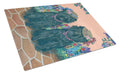 Affenpinscher Sisters Cutting Board Tempered Glass Kitchen Cutting Surface, Heat Resistant Chopping, Non-Slip Feet, Food Prep & Serving