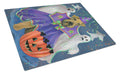 Airedale Boo Hoo Halloween Cutting Board Tempered Glass Kitchen Cutting Surface, Heat Resistant Chopping, Non-Slip Feet, Food Prep & Serving