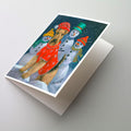 Airedale Snowpeople Christmas Greeting Cards Pack of 8 Blank Cards with Envelopes Whimsical A7 Size 5x7