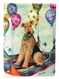 Airedale High Flyer House Flag 28x40 Porch Sleeve Pole Decorative Outside Yard Banner Artwork Wall Hanging, Polyester