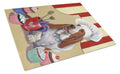 Basset Hound Cupcake Hound Cutting Board Tempered Glass Kitchen Cutting Surface, Heat Resistant Chopping, Non-Slip Feet, Food Prep & Serving