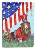 Basset Hound USA House Flag 28x40 Porch Sleeve Pole Decorative Outside Yard Banner Artwork Wall Hanging, Polyester