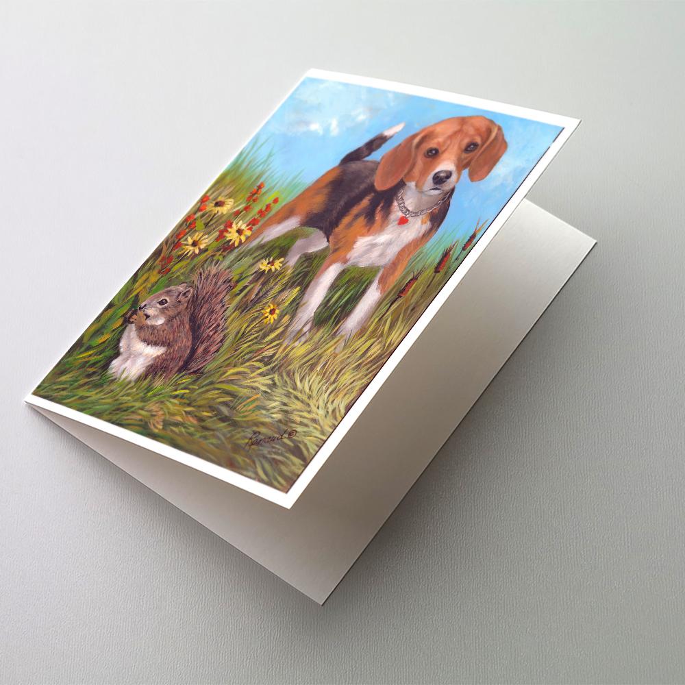 Beagle Hunter Hunted Greeting Cards Pack of 8 Blank Cards with Envelopes Whimsical A7 Size 5x7