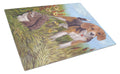 Beagle Hunter Hunted Cutting Board Tempered Glass Kitchen Cutting Surface, Heat Resistant Chopping, Non-Slip Feet, Food Prep & Serving