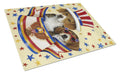 Beagle USA Cutting Board Tempered Glass Kitchen Cutting Surface, Heat Resistant Chopping, Non-Slip Feet, Food Prep & Serving