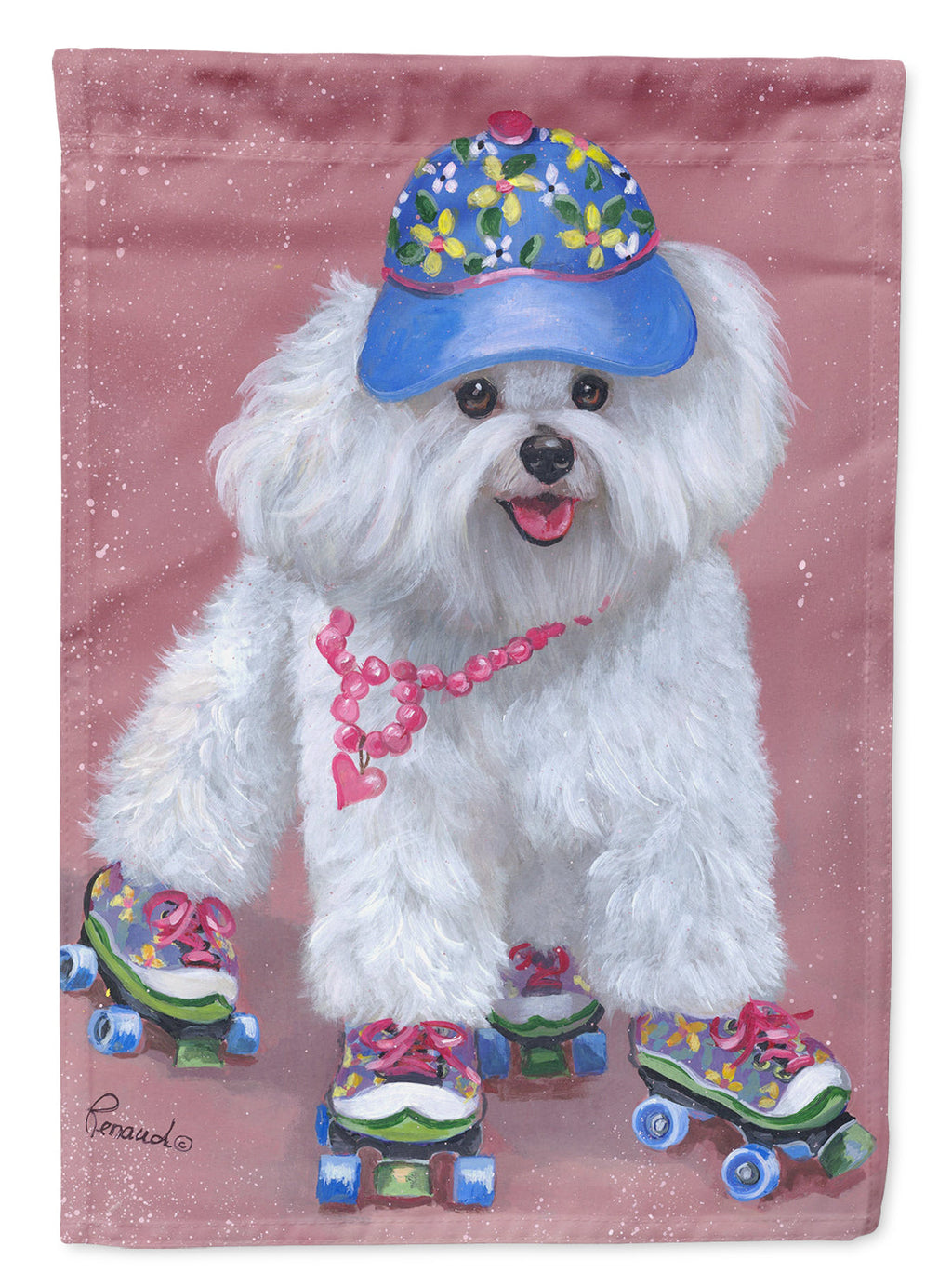 Bichon Frise Girls do it Better House Flag 28x40 Porch Sleeve Pole Decorative Outside Yard Banner Artwork Wall Hanging, Polyester
