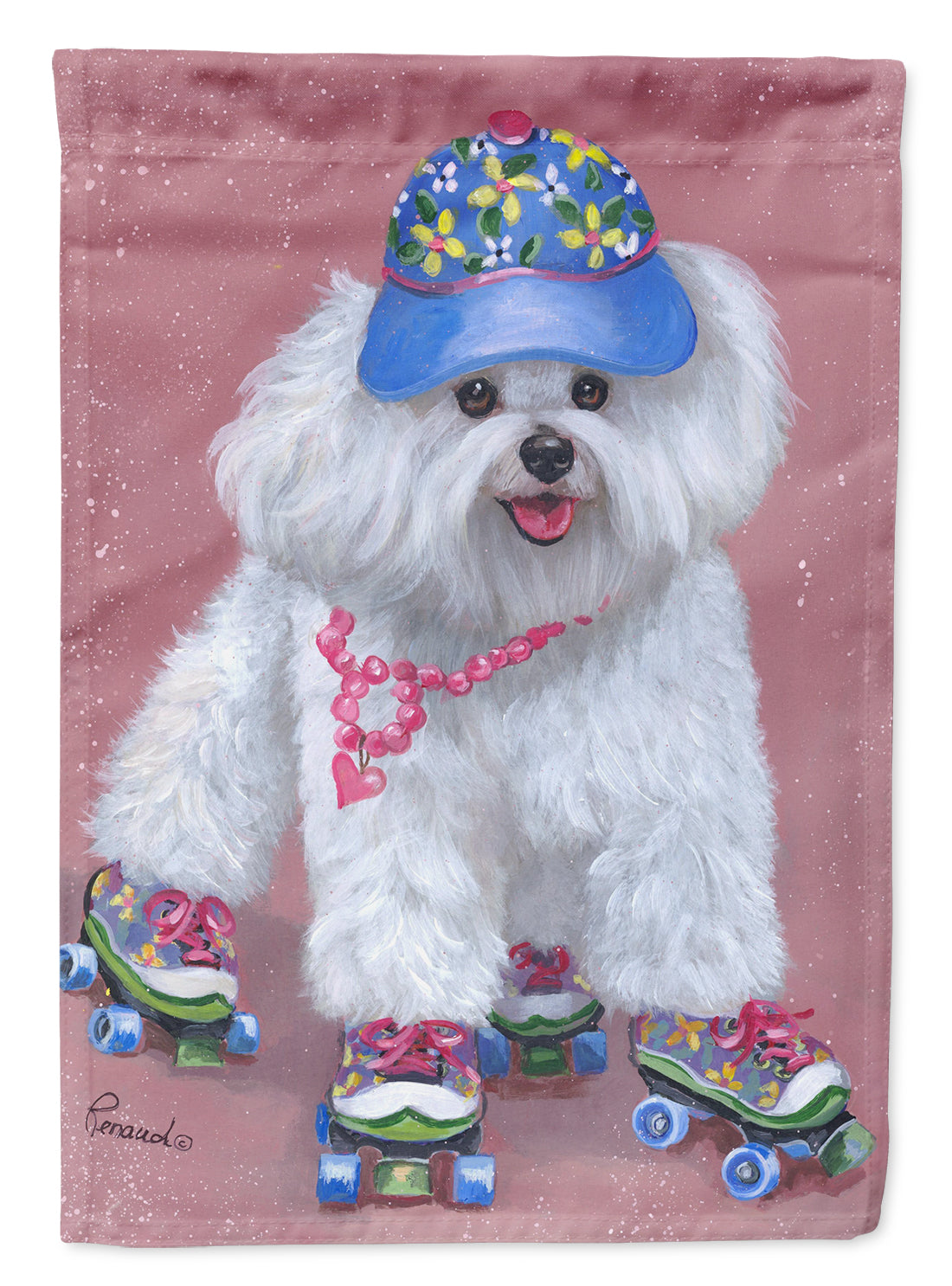 Bichon Frise Girls do it Better House Flag 28x40 Porch Sleeve Pole Decorative Outside Yard Banner Artwork Wall Hanging, Polyester